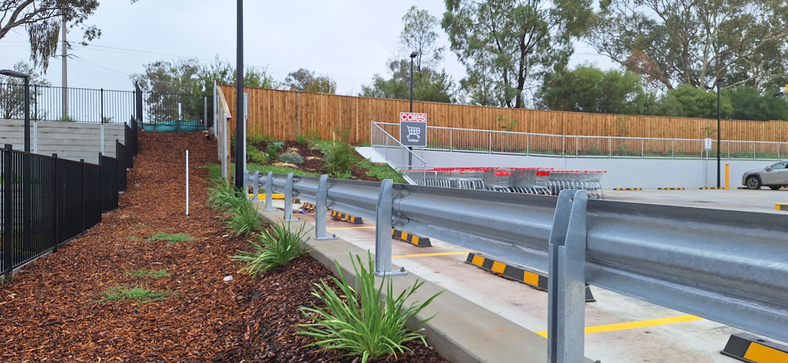 Carpark Guardrail by Guard-R Group Class 1 Kwik-Guard
