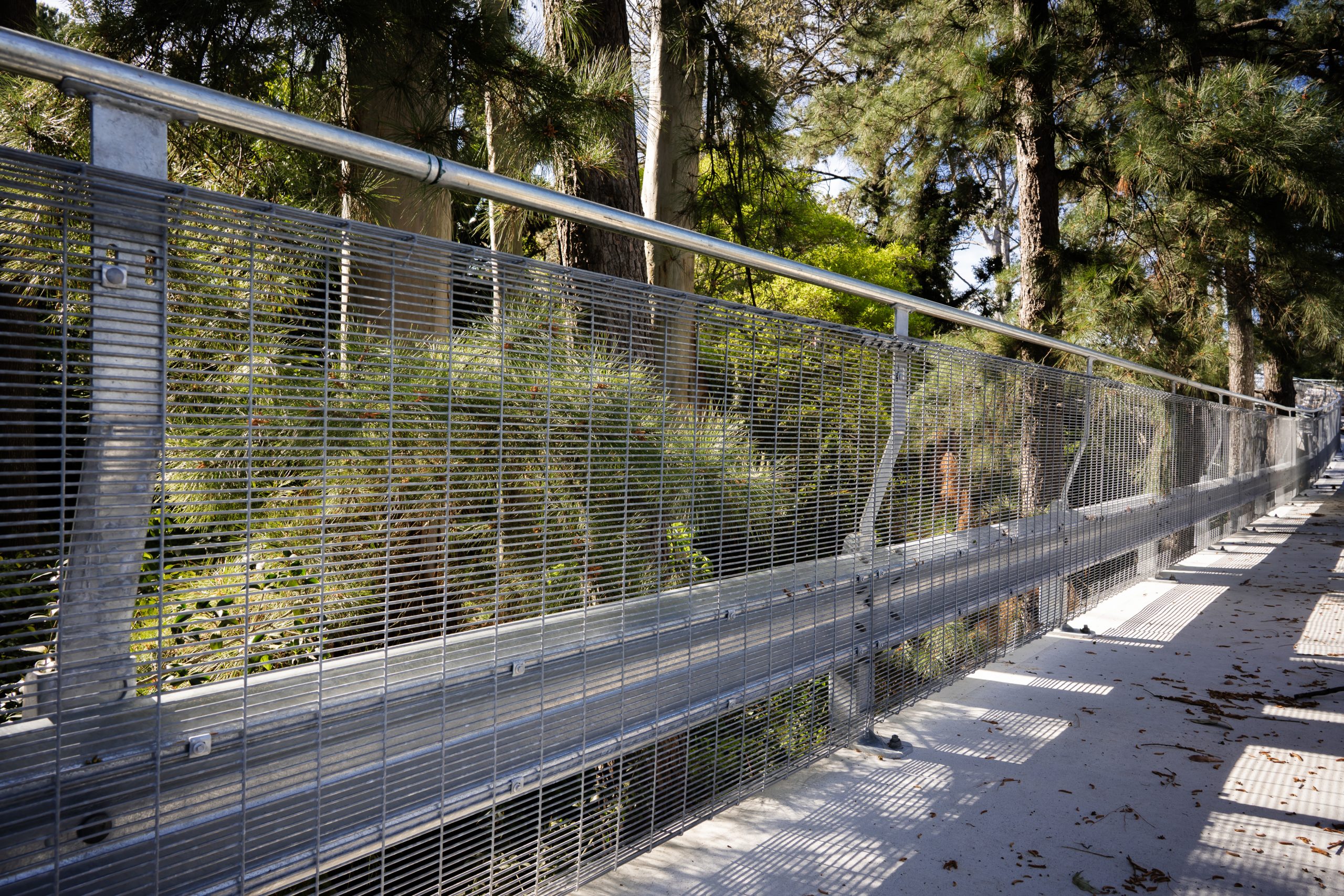 Kwik-Guard Carpark Guardrail with Handrail and Mesh