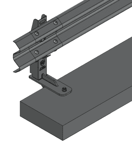 Kwik-Guard® Single Height Edge Mount Guardrail Class 1 | Guard-R Group